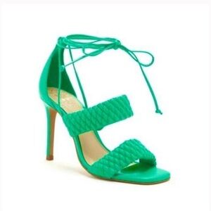 Vince Camuto Vibrant Green Braided Heels